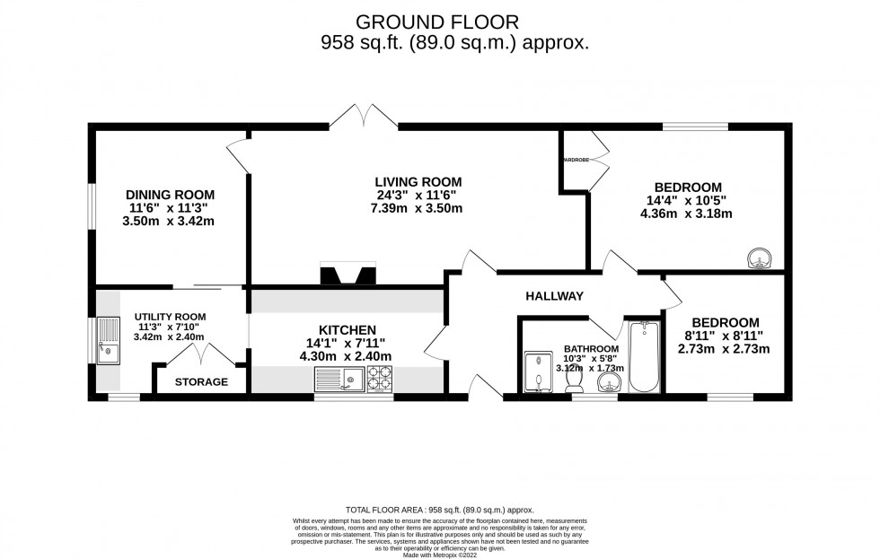 Floorplan for Compton Martin, Bristol, Bath And North East Somerset