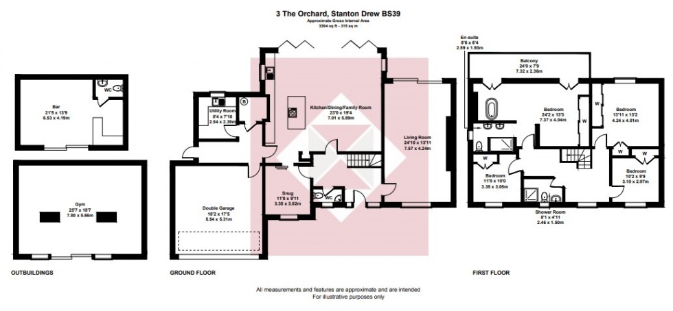 Floorplan for Stanton Drew, Bristol, Bath And North East Somerset