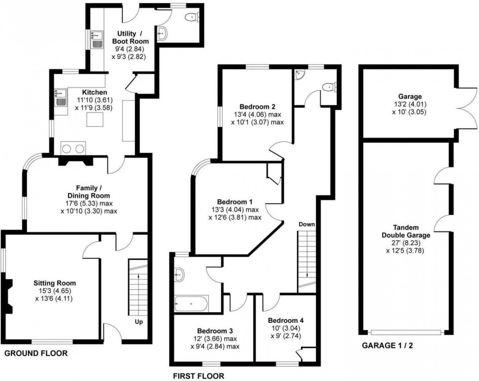 Floorplan for West Harptree, Bristol, Somerset