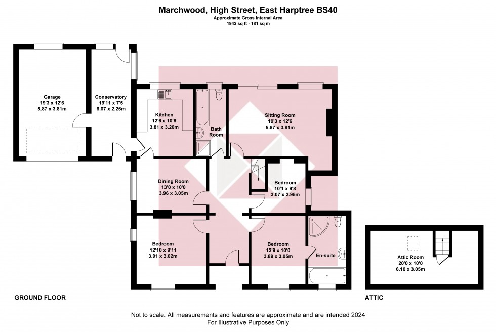 Floorplan for East Harptree, Bristol, Somerset