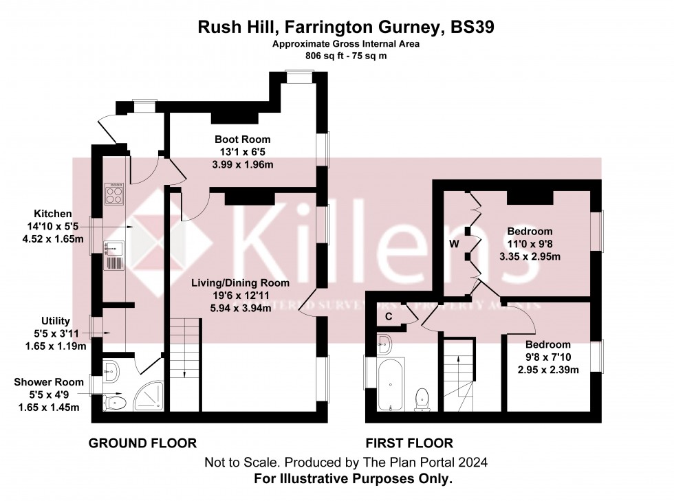 Floorplan for Farrington Gurney, Bristol, Somerset