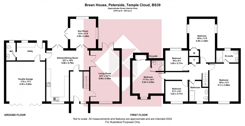 Floorplan for Temple Cloud, Bristol, Somerset