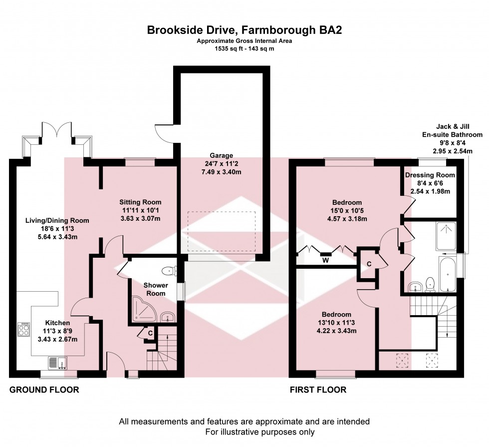 Floorplan for Farmborough, Bath, Somerset