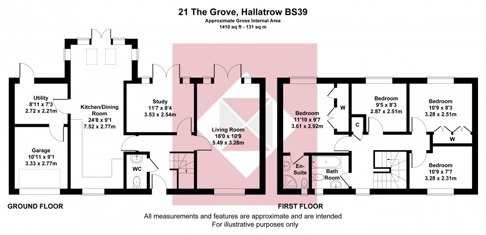 Floorplan for Hallatrow, Bristol, Somerset