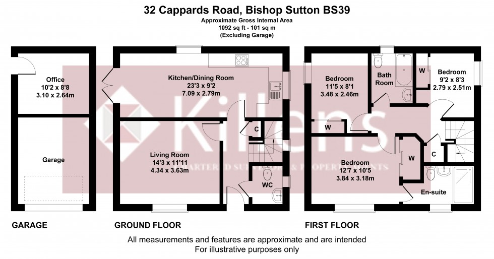 Floorplan for Bishop Sutton, Bristol, Somerset