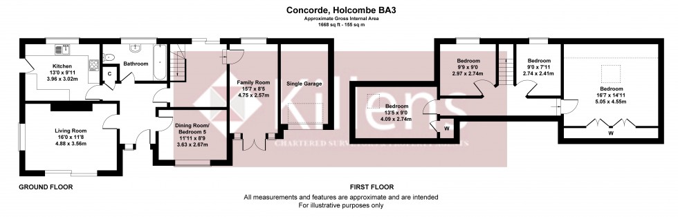 Floorplan for Holcombe, Radstock, Somerset