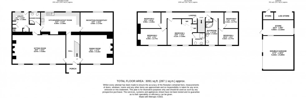 Floorplan for Hallatrow, Bristol, Somerset