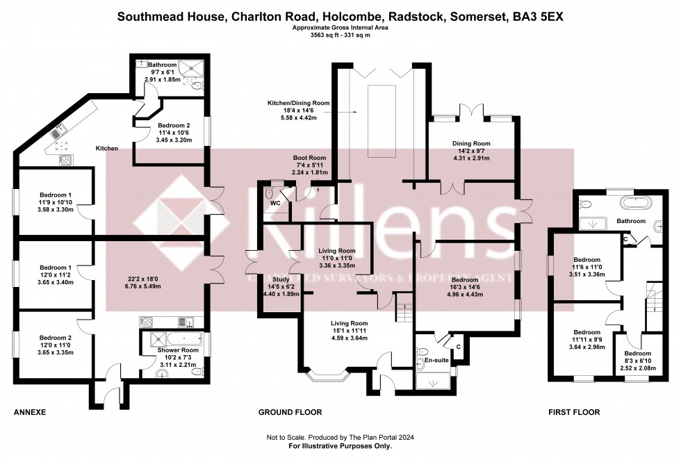 Floorplan for Holcombe, Radstock, Somerset