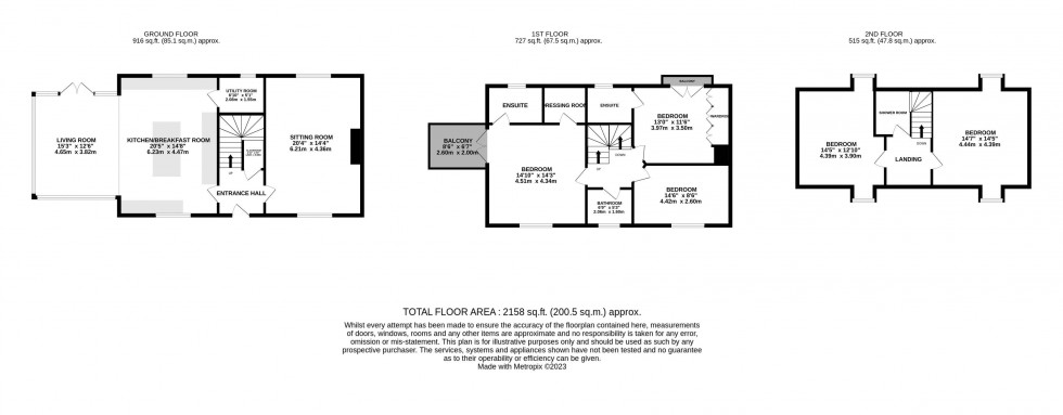 Floorplan for Butleigh, Glastonbury, Somerset