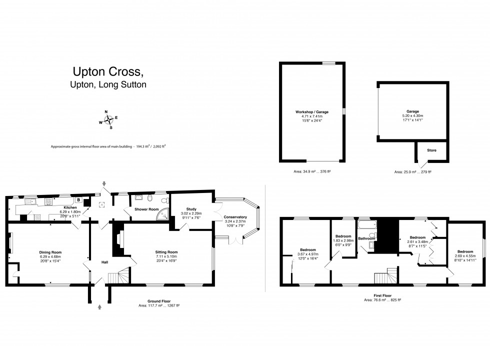 Floorplan for Long Sutton, Langport, Somerset