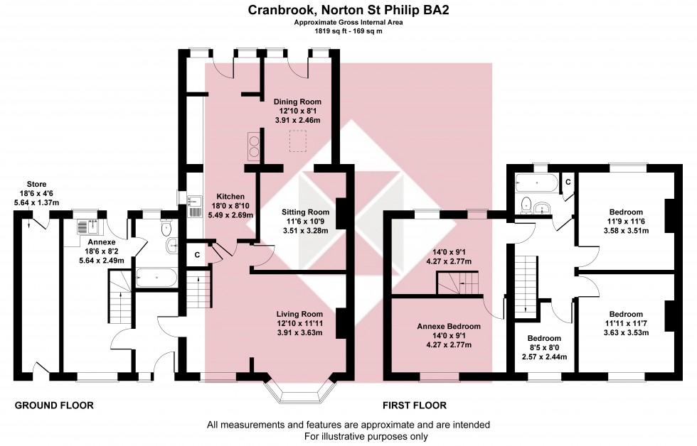 Floorplan for Norton St. Philip, Bath, Bath And North East Somerset