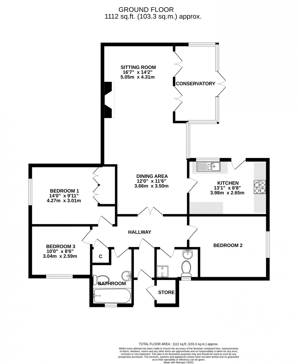 Floorplan for South Horrington Village, Wells, Somerset