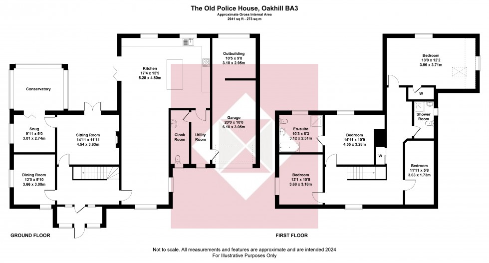 Floorplan for Oakhill, Radstock, Somerset