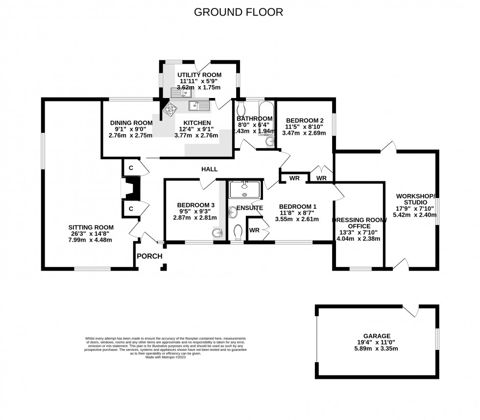 Floorplan for Dinder, Wells, Somerset