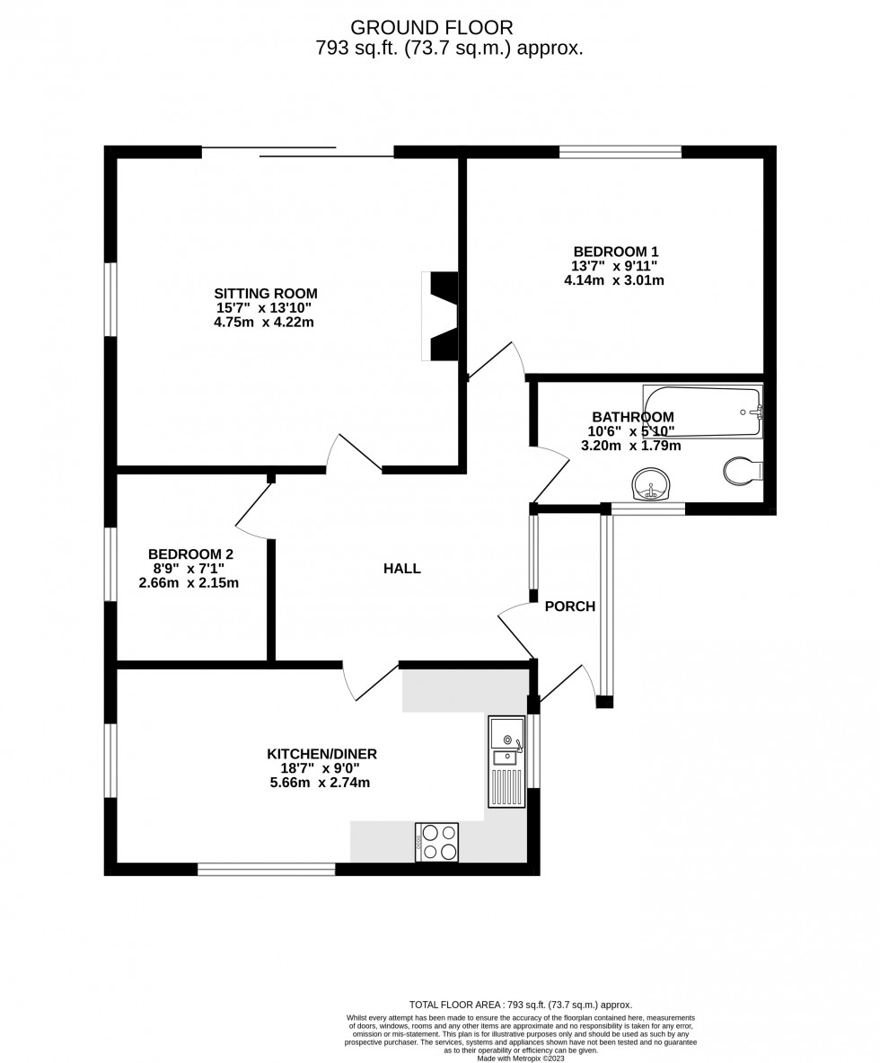 Floorplan for Regil, Bristol, Bath And North East Somerset