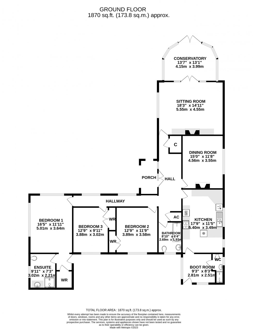 Floorplan for Regil, Bristol, Bath And North East Somerset