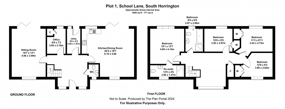 Floorplan for South Horrington Village, Wells, Somerset