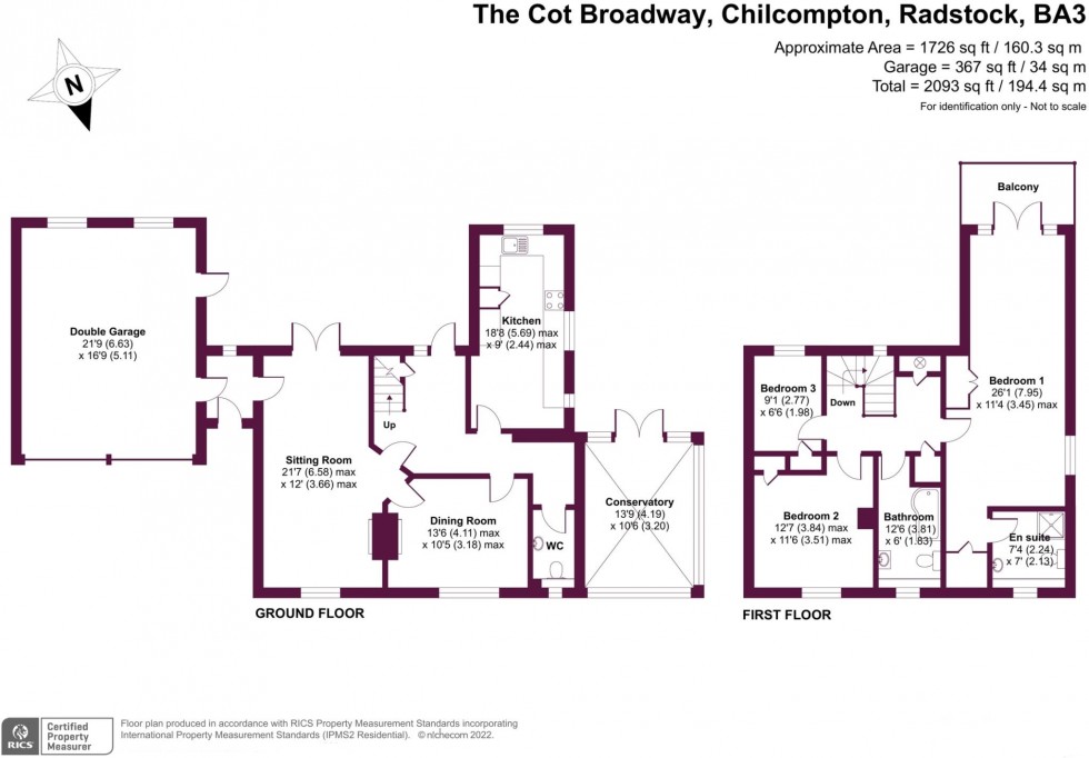 Floorplan for Chilcompton, Radstock, Somerset