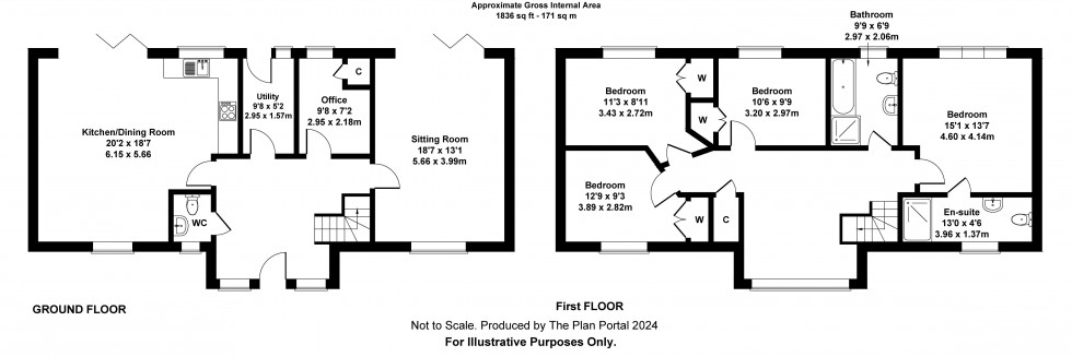 Floorplan for South Horrington Village, Wells, Somerset