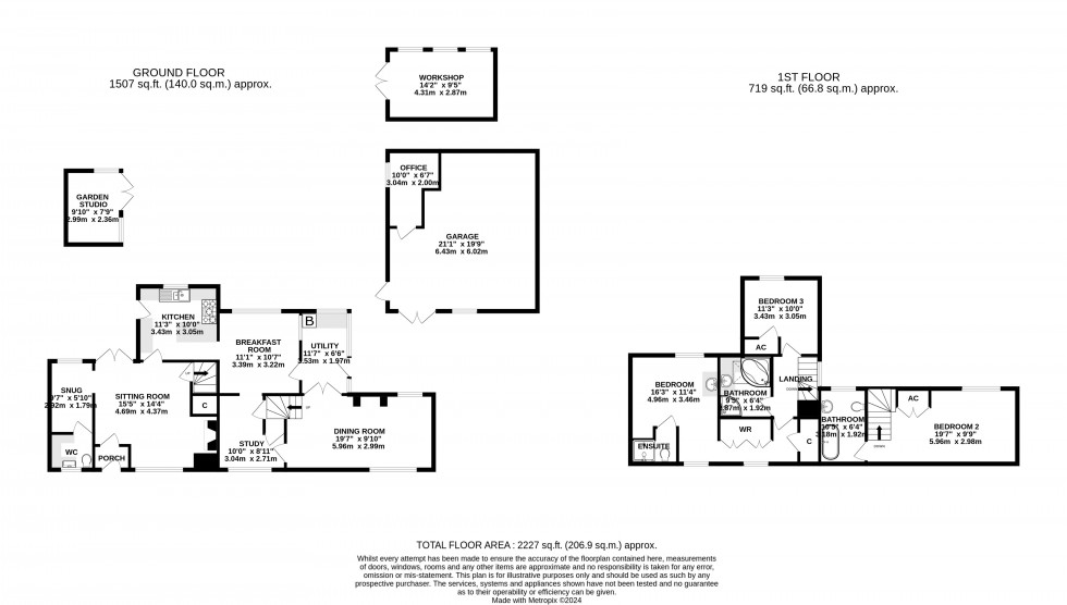 Floorplan for Stoney Stratton, Shepton Mallet, Somerset