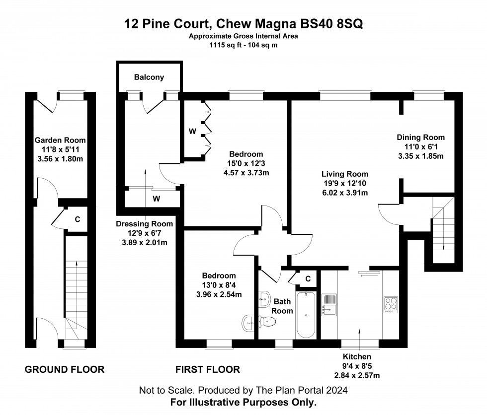 Floorplan for Chew Magna, Bristol, Somerset