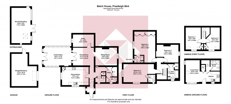 Floorplan for Shepton Mallet, Prestleigh