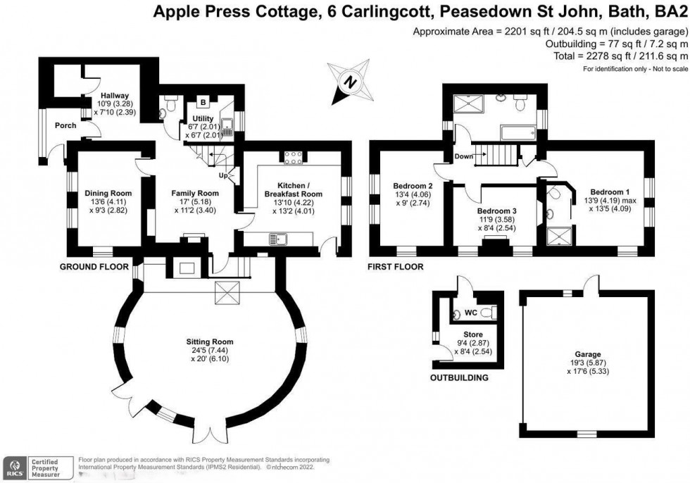 Floorplan for Peasedown St. John, Bath, Somerset