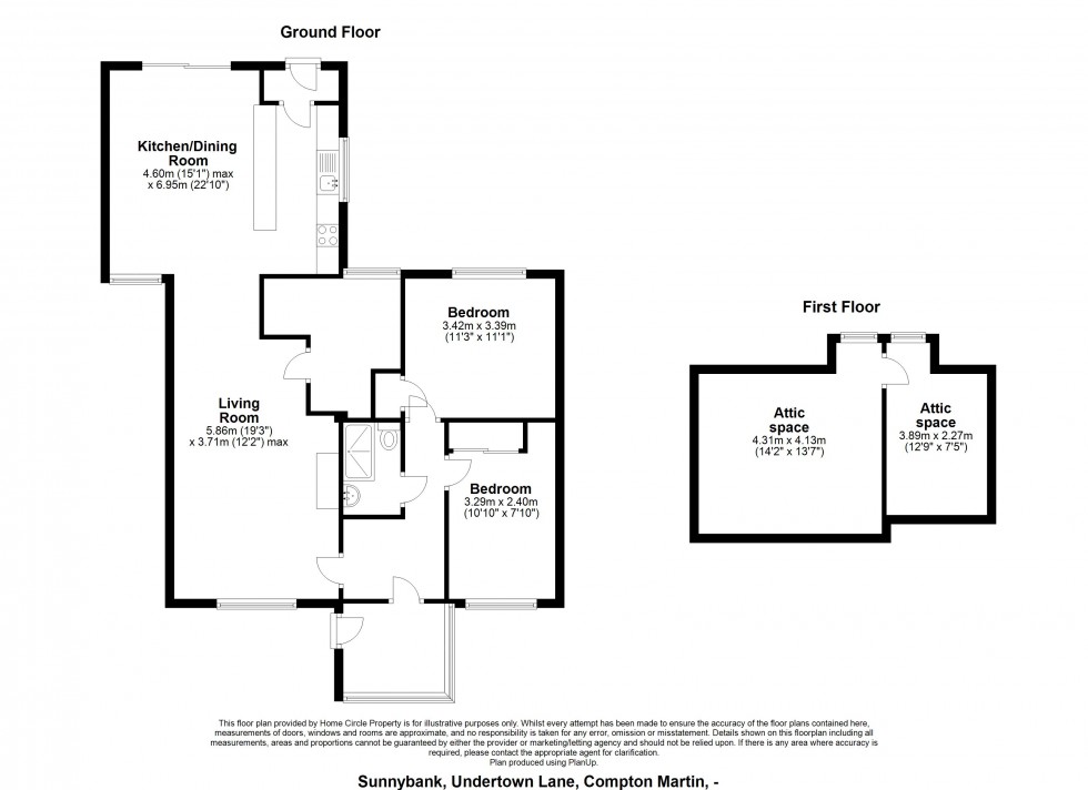 Floorplan for Compton Martin, Bristol, Somerset