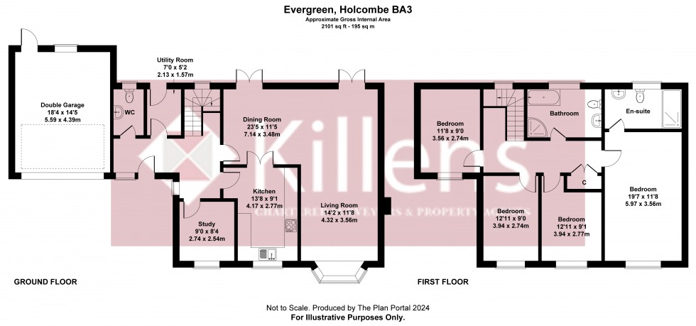 Floorplan for Holcombe, Radstock, Somerset