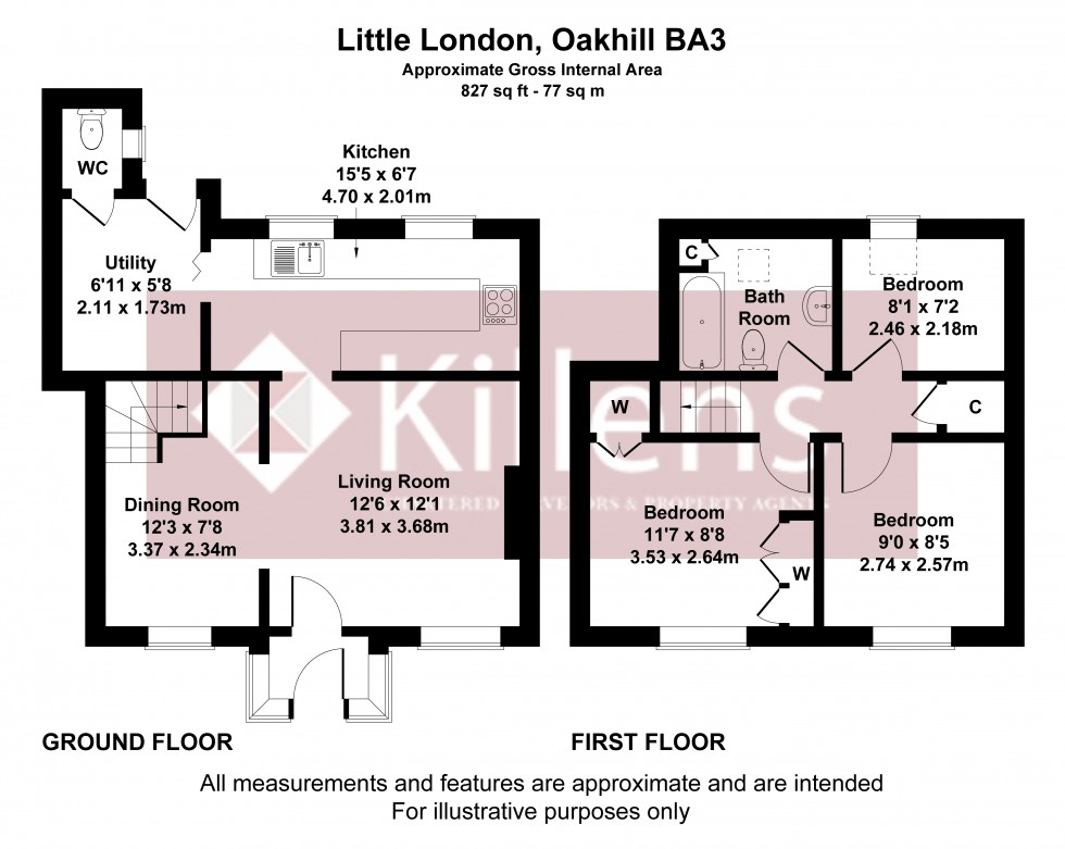 Floorplan for Oakhill, Radstock, Somerset