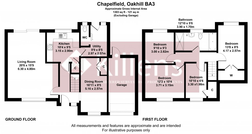 Floorplan for Oakhill, Radstock, Somerset