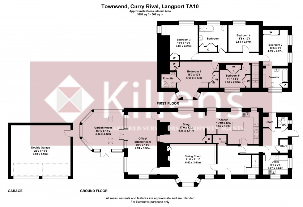 Floorplan for Curry Rivel, Langport, Somerset